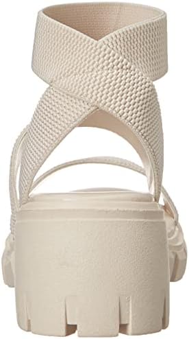 Madden Girl Women's Haley Heeled Sandal, Bone Fabric, 11 | Image 2