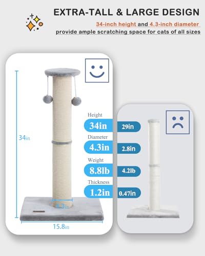 Rascador para gato Kilodor con 2 repuestos de sisal miniatura 7