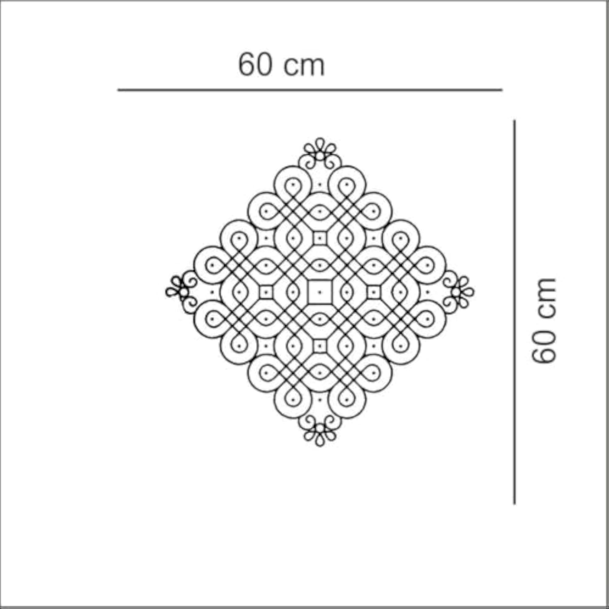 Traditional Kolam Rangoli Pattern Vinyl Wall Decal