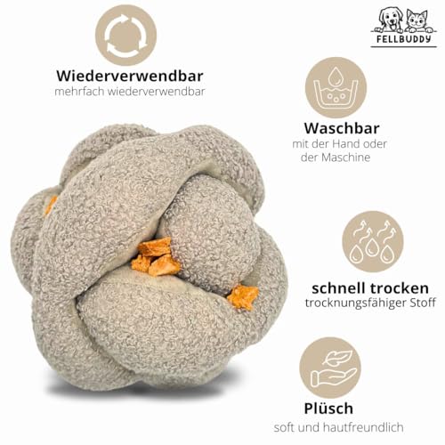 FELLBUDDY Schnüffelball für Hunde Intelligenzspielzeug für Hunde - interaktives Hundespielzeug für Beschäftigung Hunde - Hundespielzeug Intelligenz
