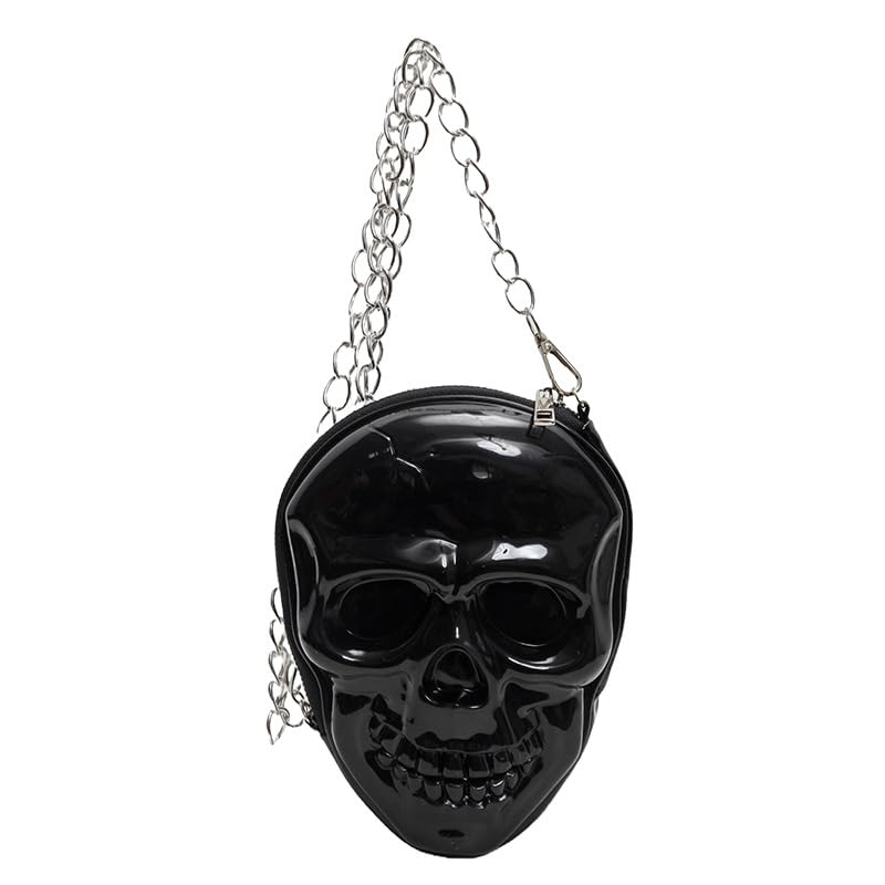 Cute Halloween Purse Skull Purse, y2k Grunge Halloween Purses and Handbags Skull Purse Novelty Purse Women Crossbody (black)