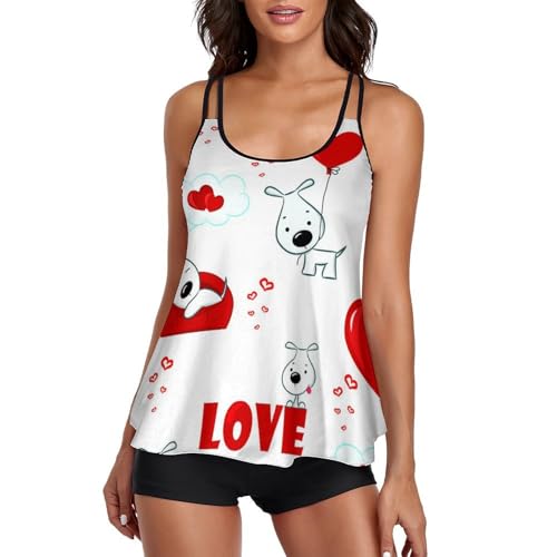Tankini femme avec short masquant le ventre pour plage et piscine