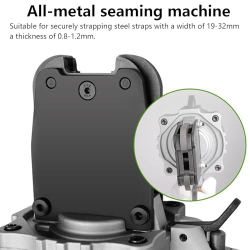 Herramienta neumática de acero para flejado, tensión automática y corte para correas de 19 a 32 mm, metal resistente para logística, construcción, paletización