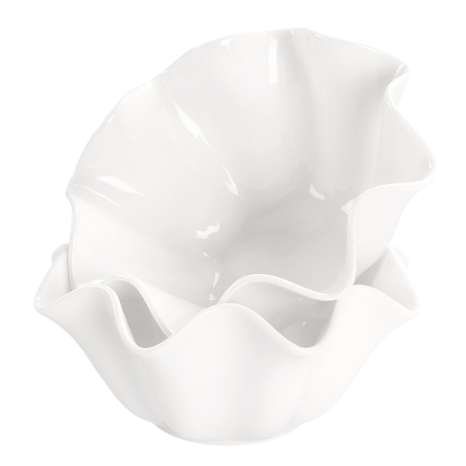 jinsongdafa Pasta Bowls 20 oz, Ceramic Large Salad Bowls,Soup Bowls Set of 2, Serving Bowls for Entertaining, Wide Shallow Dinner Bowls for Spaghetti -Microwave,Dishwasher,Oven Safe 7 Inch