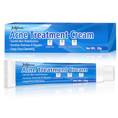 Bellifluous Crema Antiacne Adolescentes, Crema para Manchas en La Cara para Todo Tipo de Piel, 20g Crema Acne de Acción Rápida para Reducir Granitos, Enrojecimiento e Imperfecciones, No Irritante