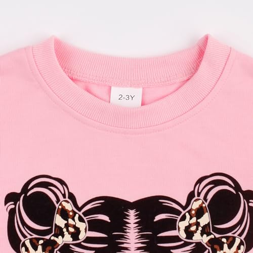 Image of Little Girls Outfits 2 Piece Toddler Long Sleeve Sweatshirt Leggings Pants Fall Winter Clothing Set 2-10 Years