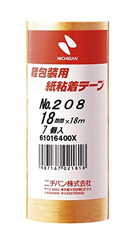 Amazon.co.jp: ニチバン 紙粘着テープ 208-18 18mm×18m 7巻