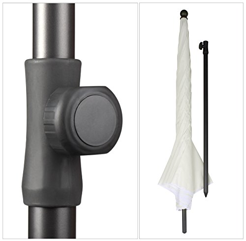 Sekey Parasol 240 cm marktscherm tuinscherm terrasparasol rond zonwering UV25+ - Afbeelding 6