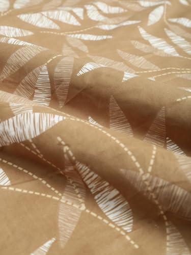 Image of ROSARAHOME 180 TC Microfiber Flat Queen Size Double Bed Bedsheet with 2 Pillow Cover| Bedsheet:240cmx225cm Pillow Covers:45cmx70cm,Floral Brown