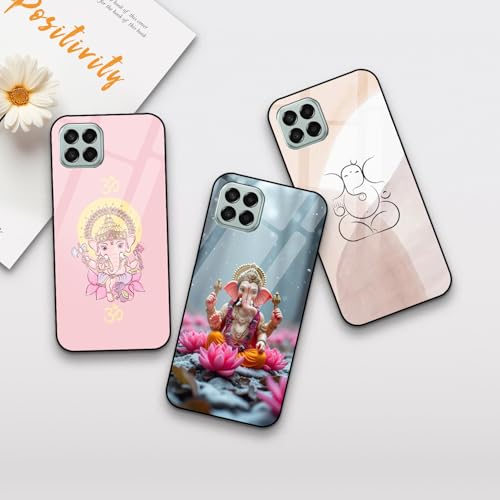 Image of COLORflow Back Cover Compatible with Samsung Galaxy A22 5G | Ganesh Ji, Lord Ganesha Customized | Shockproof TPU Bumper with Camera Protection Back Cover Compatible with Samsung Galaxy A22 5G