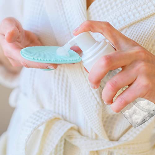 3-Pack Travel-Sized Foaming Pump Bottles - Empty Foaming Liquid Soap Dispensers - for Refillable Travel Hand Soap Shampoo Foaming Castile Cosmetics - BPA Free (100ml/3.3oz) (Clear)2