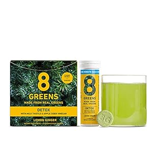 8Greens Detox Fizzy Tablets – Packed with 8 Powerful Super Greens (6 Tube/60 Tablets)