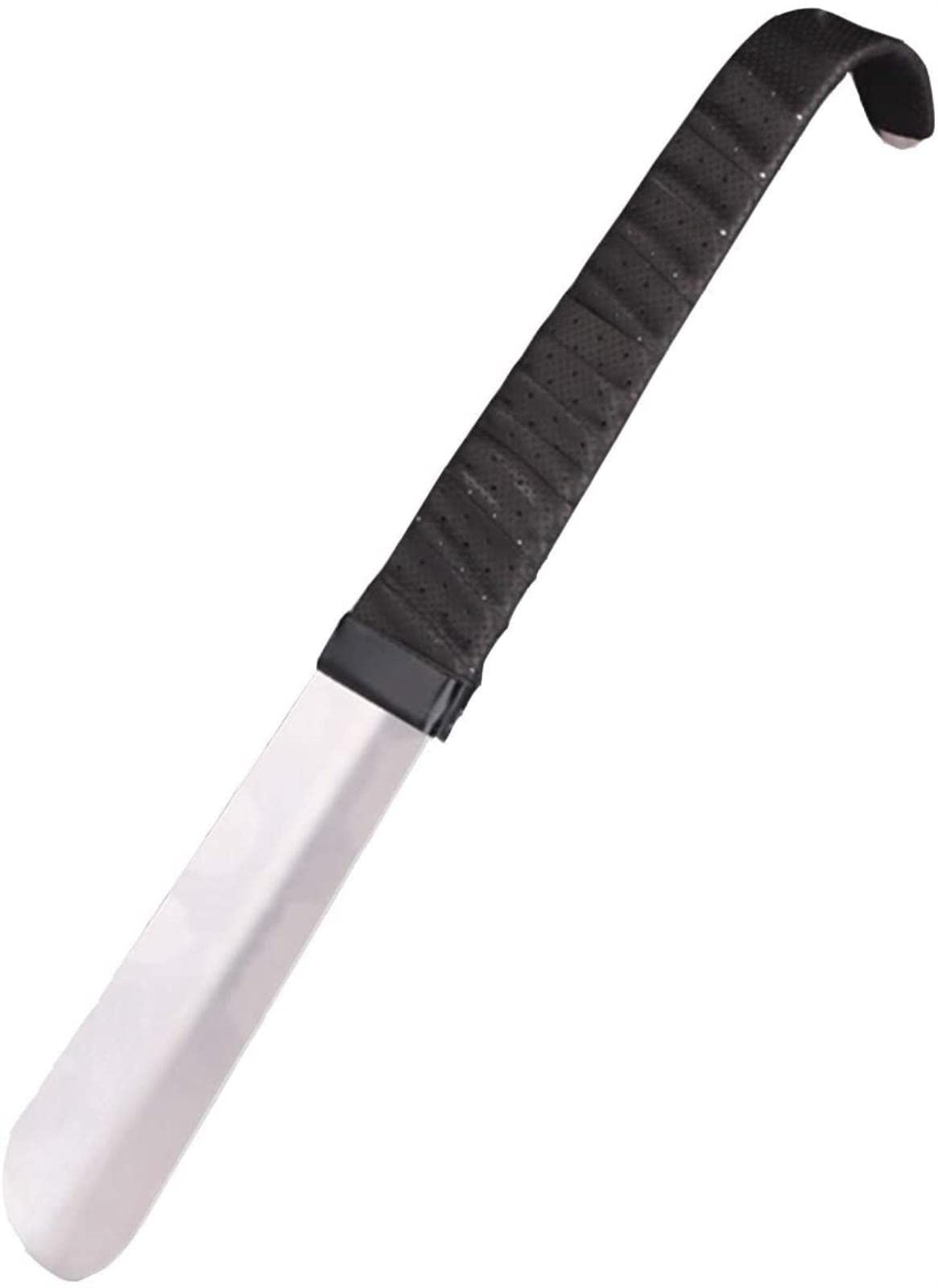 ACiyD Calzador de Zapato Largo de Cuerno de Zapato Calzador de Zapato de Mango Largo de Metal de Acero Inoxidable Adecuado para Todo Tipo de Personas (Plata 80 cm)