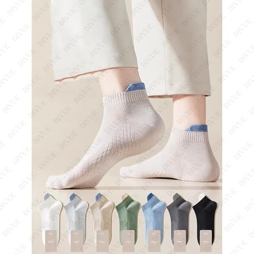 Image of VAIDUE Cotton Ankle Length Socks for Men & Women | Multi Color Casual Everyday Wear Breathable Soft Fabric Comfort Fit Hidden Socks | Pack of 7 Combo Durable Stylish Unisex Sports Office Gym Use