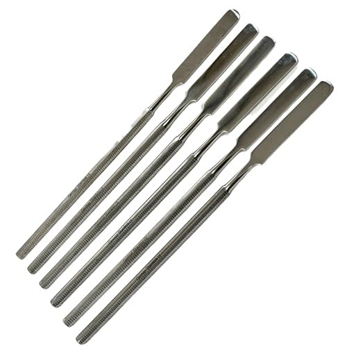 Set of 6 Dental Cement Spatulas Flat Single End Mixing Restorative Spatulas - German Stainless Steel