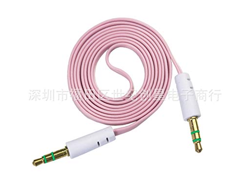 Davitu Cables, Adapters & Sockets - by DHL 1000pcs Top noodle Aux Stereo 3.5mm 1 m Car Male to M AUX AUXILIARY sound Stereo Audio Data Cable MP3 - (Color Name: Black)