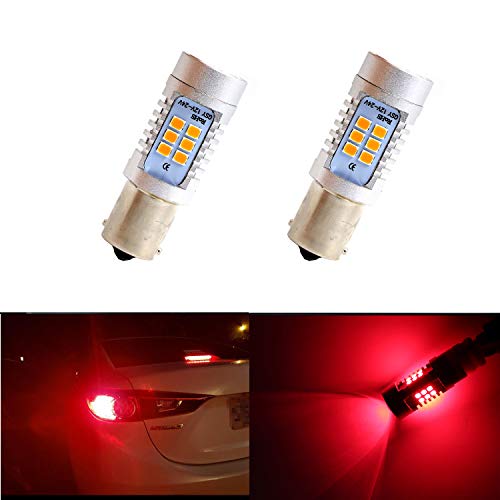 Dantoo 2pcs Extremely Bright 1157 Brake Light LED 21 SMD 2057 7528BAY 15D Bulbs Brilliant Red Tail Lights LED Brake Bulbs Lamp Replacement
