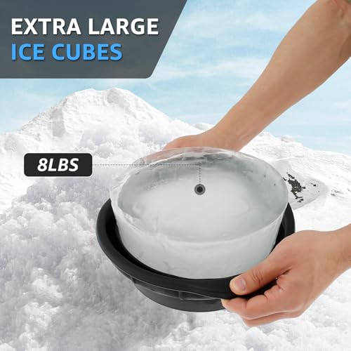 Molde para cubos de hielo grandes de silicona 2 pcs miniatura 4