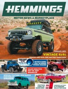 Hemmings Motor News Magazine February 2024 Vintage 4X4S Trucks An...