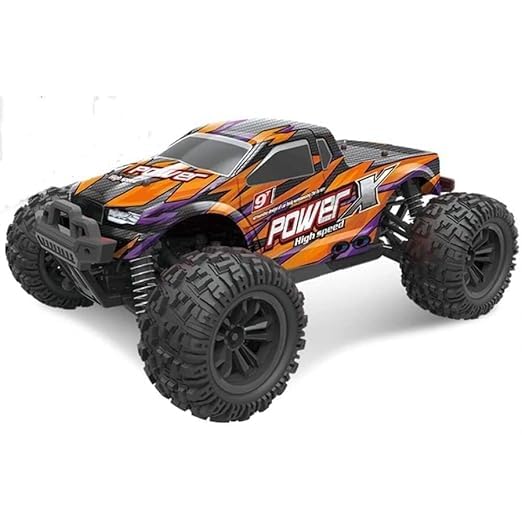 Heattack Jexo High Speed 40Km/H 4Wd 2.4Ghz Remote Control Truck Scale Radio Conrtolled Off-Road Rc Car Electronic Monster Truck 2 Rechargeable R/C RTR Hobby Cross-Country Car Buggy - Multicolor