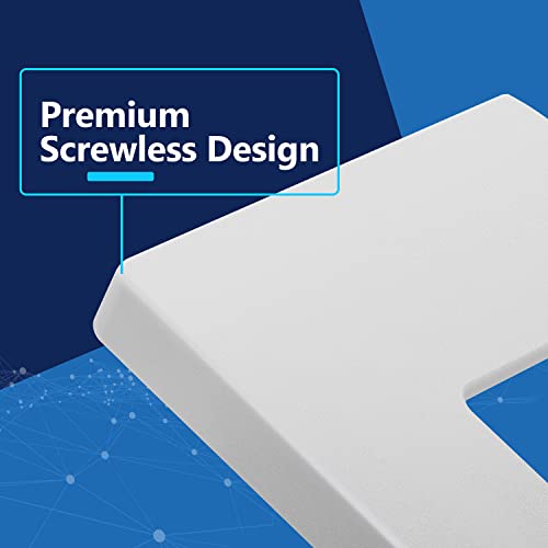 Image of LIDER Decorator Switch Cover, Screwless Wall Plate, Mid-Size 1-Gang 4.88 inch x 3.11 inch, LSWP-31M-W10P, UL Listed, Thermoplastic, Matte White, 10-Pack