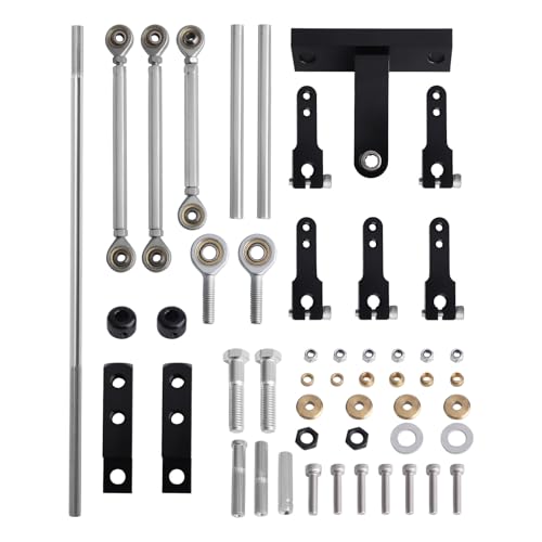 maXpeedingrods Universal Carburetor Linkage Kit, Dual Side Mount Throttle Linkage