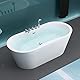 Mai & Mai Freistehende Badewanne 170x80cm inkl. Armatur Standbadewanne aus Sanitäracryl V602sMA
