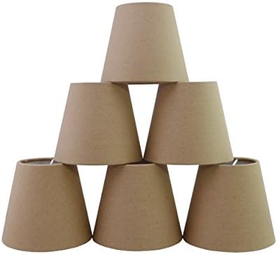 Doooitlight Set of 6 Clip LampShades for Candle Crystal Chandelier(Blue Rose)