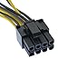YiKaiEn 2 Packs SATA 15 Pin to 8 Pin (6+2 Pin) Male Video Card Power Supply Cable 8.6inch 22cm
