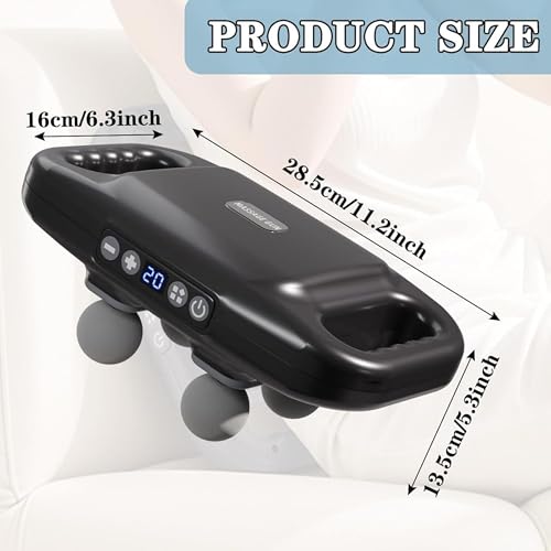 Image of Dealsure Full Body Massager Machine for Pain Relief | Rechargeable Massage Machine for Body Pain with 4 Heads | Percussion Massager for Back, Neck, Shoulder, Calf, Leg & Foot | Rechargeable