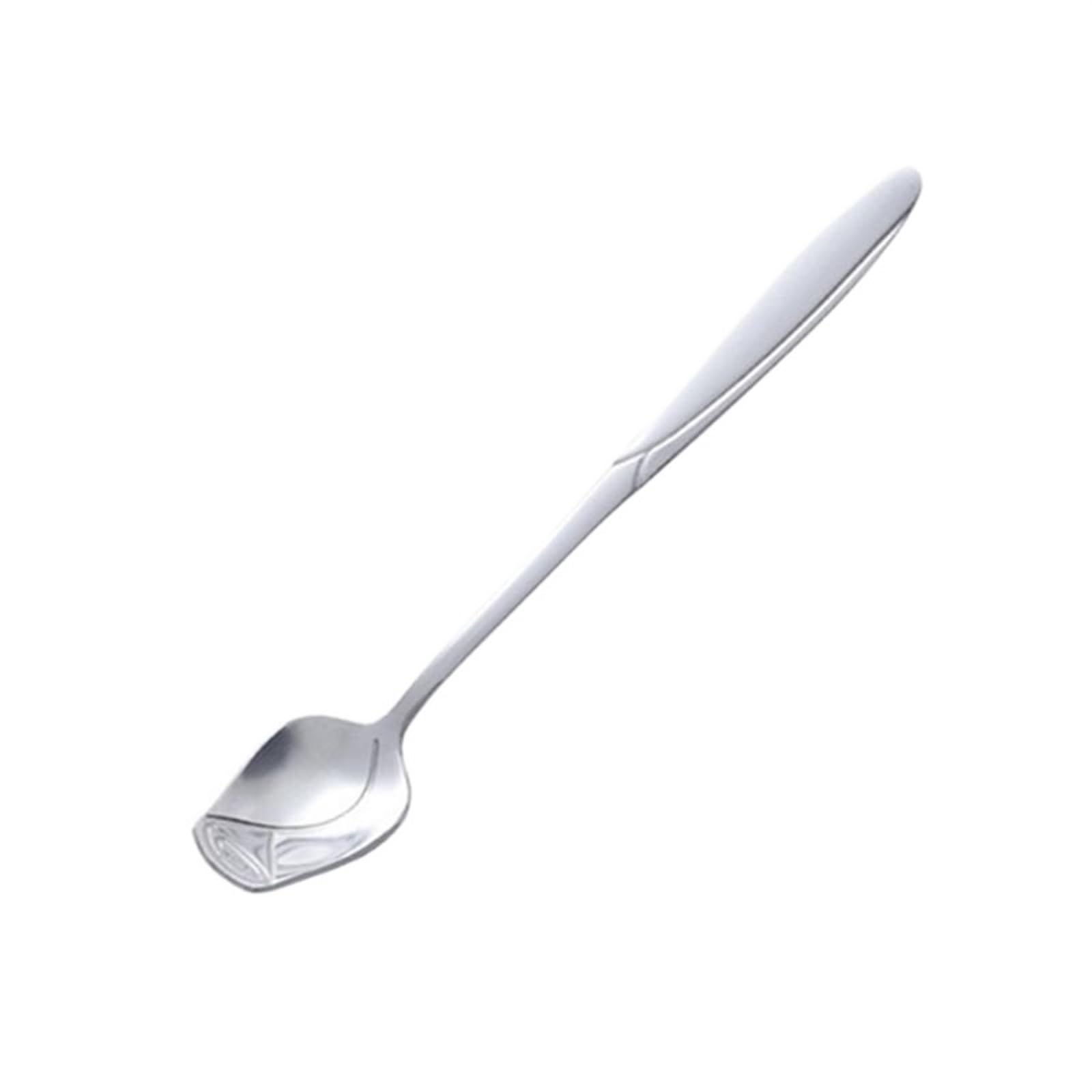 JINGYAN Cuillères à café Long Handle Coffee Spoon Dessert Ice Cream Tableware(Silver)
