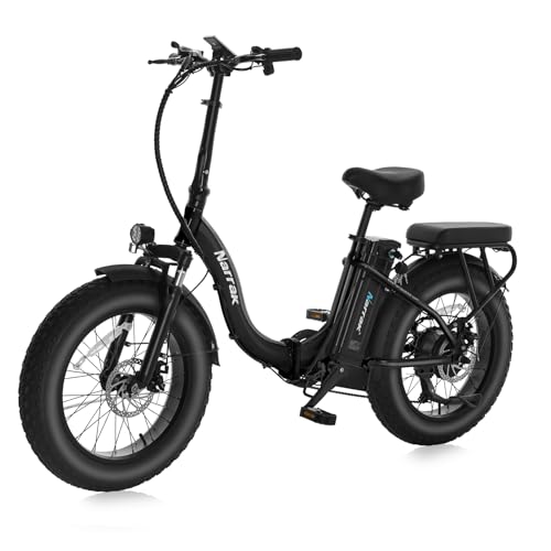 NARRAK Fat Tire Folding Electric Bike, 48V & 624Wh...