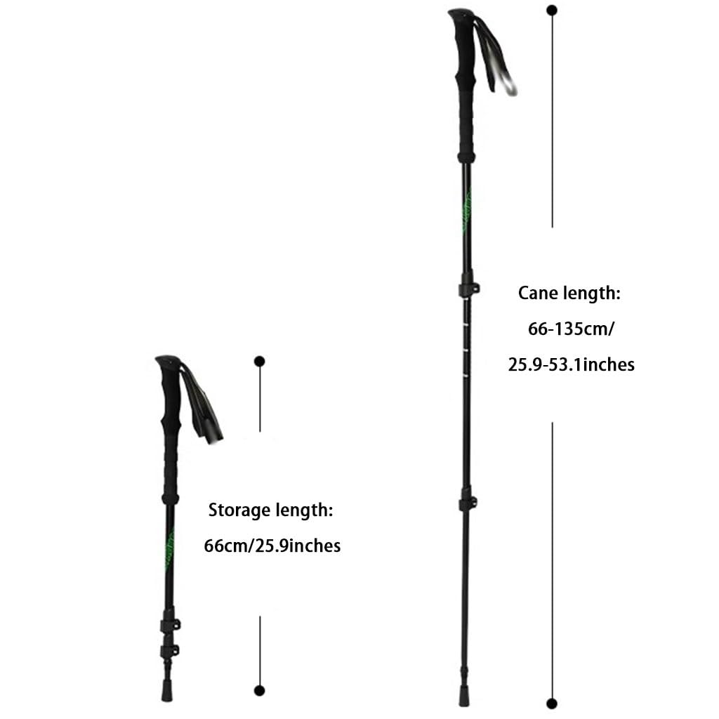 2er-Pack Verstellbare Trekkingstöcke, Leichte Outdoor-Ausrüstung, Nordic-Walking-Stöcke, Für Männer, Frauen Und Senioren(Black Color)