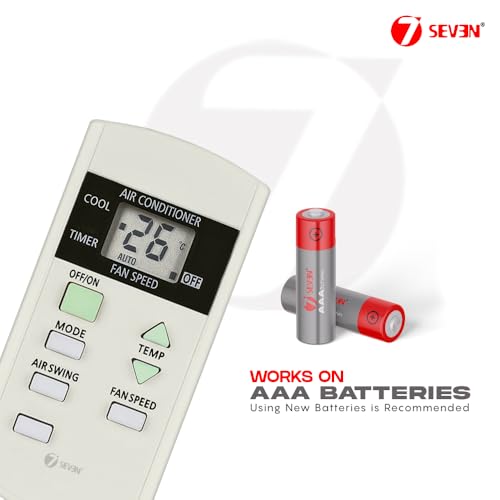 Image of 7SEVEN Compatible with Panasonic Air Conditioner Remote Control Model 44B Suitable for Split and Window 1 1.5 2 Ton Air Conditioner - Match Each Keys Exactly to Replicate Genuine Remote Function