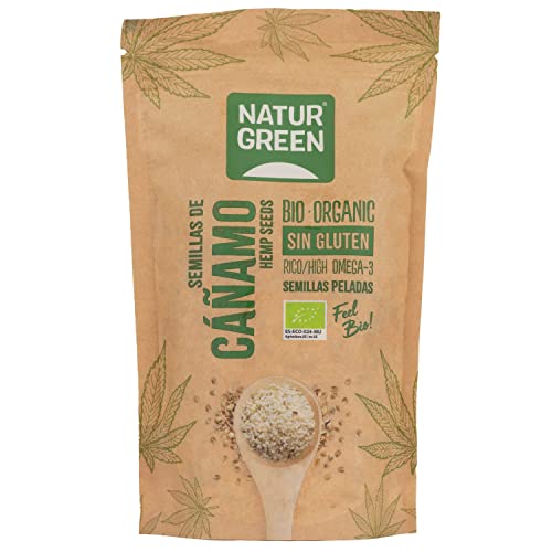 Naturgreen - Semillas De Cáñamo Bio, Semillas Ecológicas, Fuente De Proteína, Sin Gluten, Sin Azúcares Añadidos, Sin Lactosa - 200 G