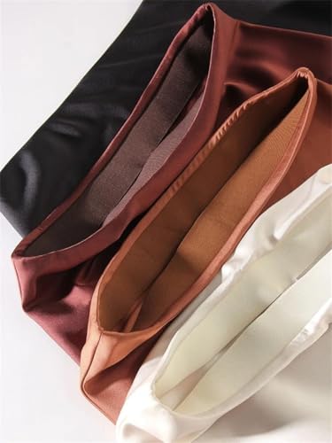 Women's High Waist Long Satin Skirt for Office Daily Wear Side Slit Maxi Pencil Skirt2