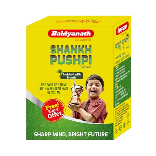 Image of Baidyanath Shankhapushpi Sharbat Combo - 220 ml + 110 ml (pack of 1)
