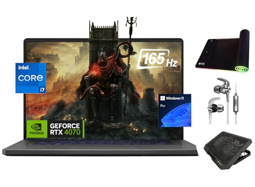 ASUS ROG Zephyrus G16 Gaming Laptop, Pantalla 165Hz FHD de 16', 10-Core Intel i7 13620H, RTX 4070 8GB GDDR6 GPU, 32GB RAM, 1TB SSD, Ethernet, Thunderbolt4, 3 en 1 Bundle, RGB Teclado de US, Win 11