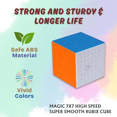 Image of MoYu Meilong Professional Speed Cube, Stickerless Magic Puzzle Cube with Instructions (Size 7x7)