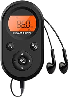 AM FM Portable Radio,Personal Pocket Radio Rechargeable with Best Reception,Long Battery Life,Stereo Earphone,Small Digital Transistor Radios for Hiking,Walking,Jogging