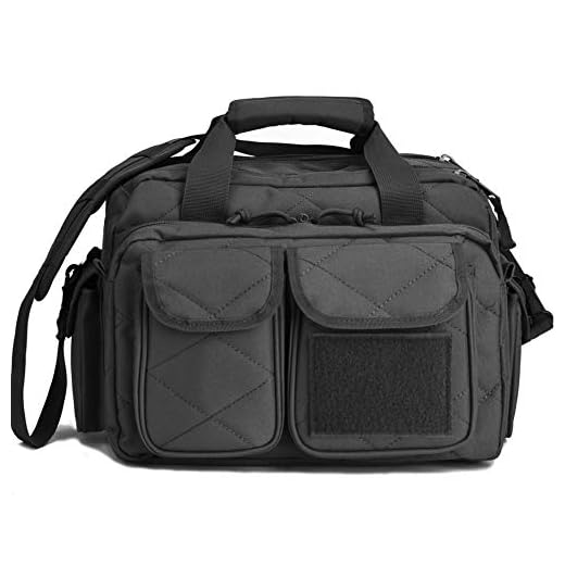 Tactical Gun Range Bag, Deluxe Pistol Shooting Range Duffle Bags Black