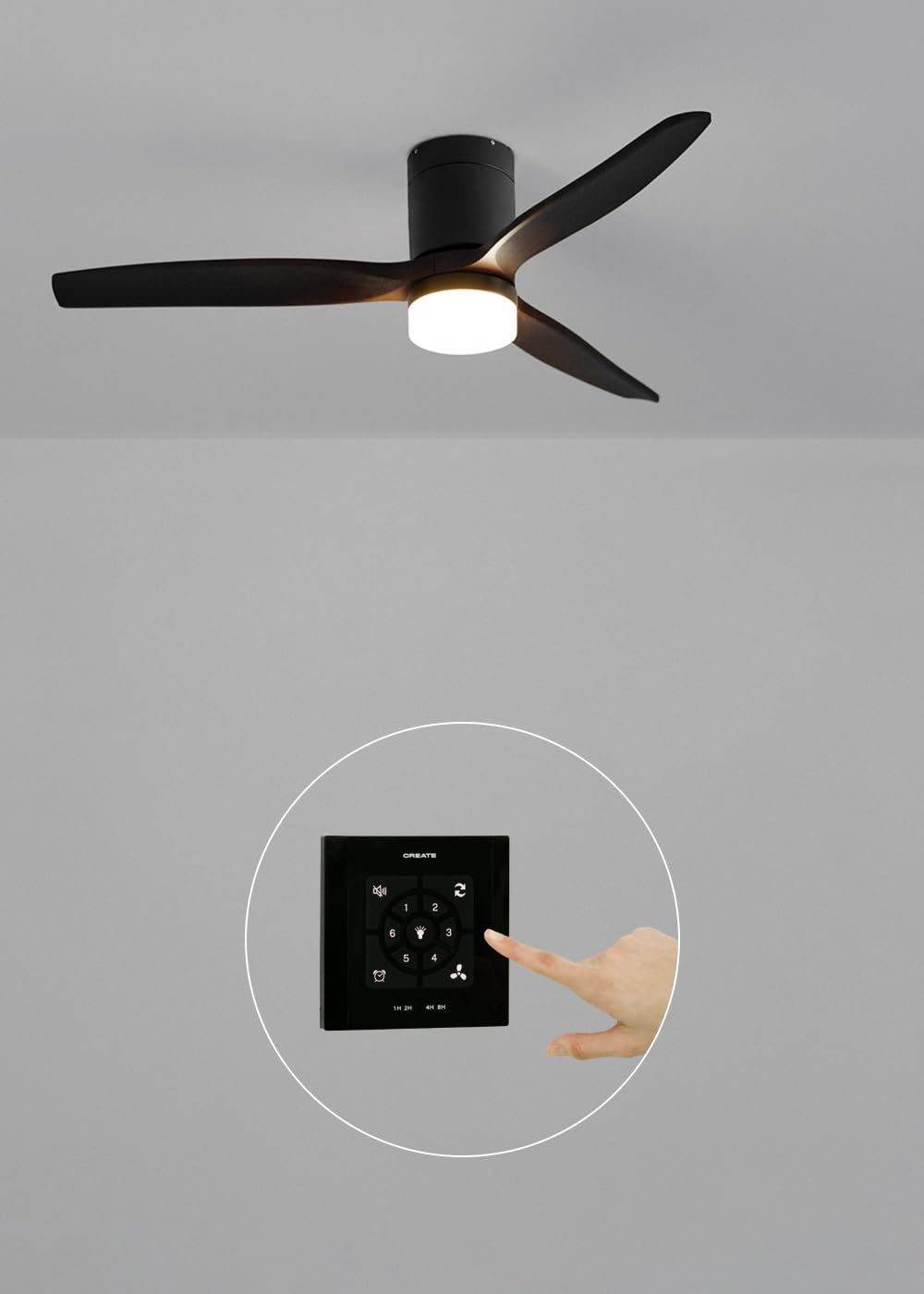 Windcalm DC ventilateur de plafond 40W silencieux 132 cm