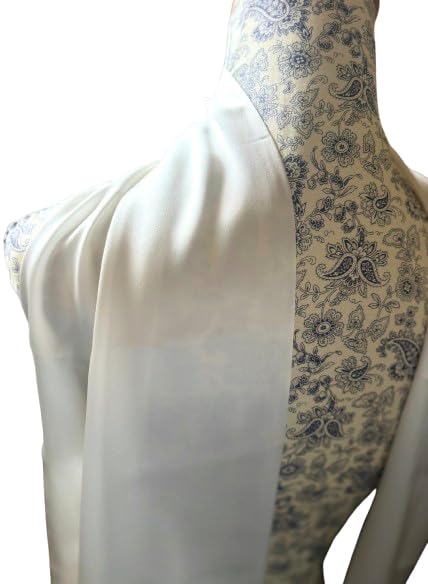 Thin Ivory Satin Bridal Scarf, Long Silky Wedding Necktie 120'' Length Narrow Long Shawl