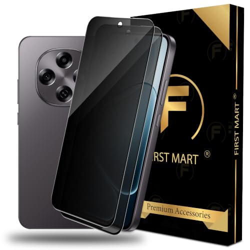 Image of FIRST MART Privacy Tempered Glass for Oppo F31, F31 Pro, F33 & Oppo F33 Pro, 2 Pack | Anti-Spy 9H Screen Protector, Edge-to-Edge, Case-Friendly, Scratch Resistant, Bubble-Free