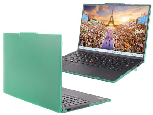 Image of mCover Hard Case ONLY Compatible for 2024-2025 14 inch Lenovo ThinkPad X1 Carbon Gen 12 Windows Notebook PC (with 180-degree Hinge, NOT Fitting Any Other Lenovo Models) - Green