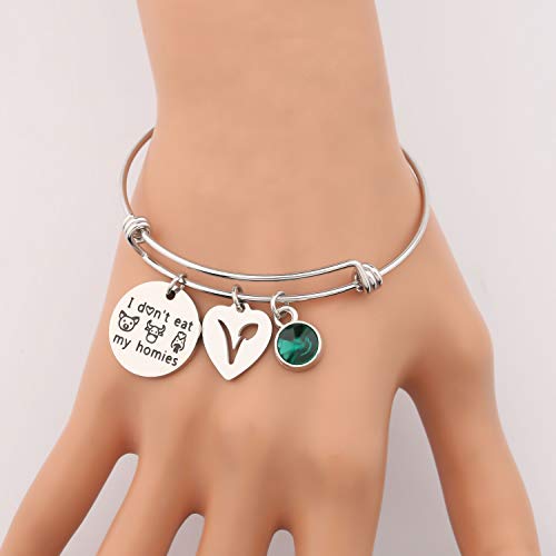 BAUNA Vegan Bracelet Vegetarian Jewelry I Don’t Eat My Homies Animal Rescue Lovers Vegetarianism Gift For Friends4