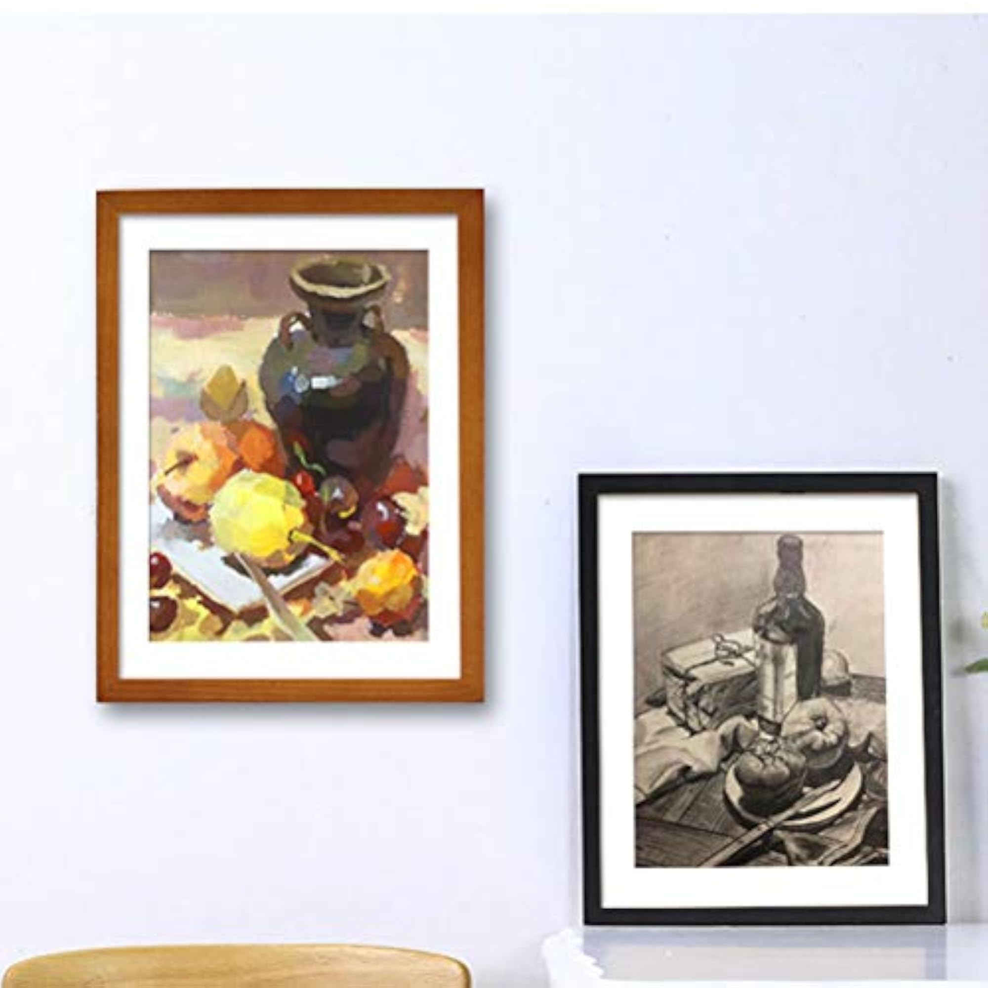 6pcs Simple Wooden Photo Frames for Wall Display