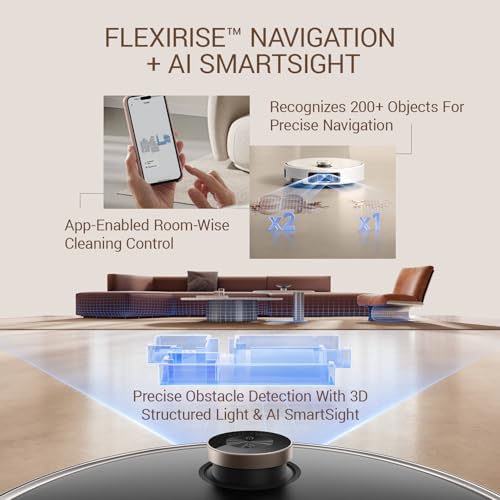 Image of Mova V50 Ultra Complete Robot Vacuum Cleaner with 24,000 Pa Suction, Thermal DuoSolution Floor Wash, Lift Navigation & Obstacle Crossing up to 6 cm - Black