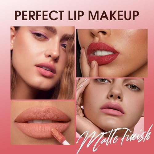 Image of 12 Pcs Liquid Lipstick Combo Set - Matte Lipstick Waterproof for Women and Girls - Perfect Makeup Gift Set - Versatile Nude Lipstick Shades for Everyday Elegance