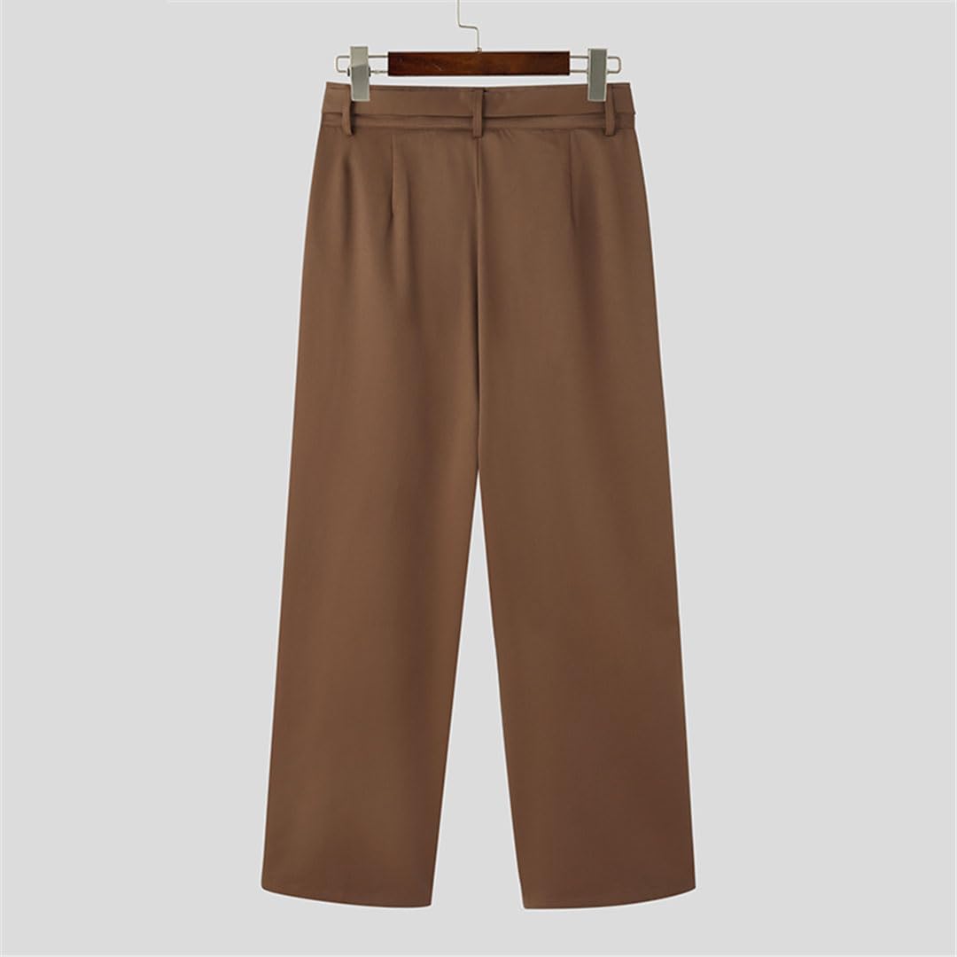 Vogrtcc Herren-Hose Mit Lockerer Taille, Hoher Taille Und Weitem Bein